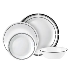 סט צלחות 24 חלקים ל-6 סועדים Corning By corelle Brass...