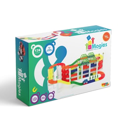 ערכת בנייה ומשחק במגנטים - 126 חלקים Magies חניון - 2...