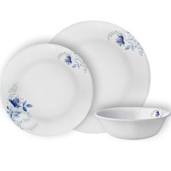 סט 36 חלקים ל-12 סועדים Corning By Corelle Blue Flora...