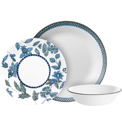 סט צלחות קורל 54 חלקים ל-18 סועדים Corning By Corelle...