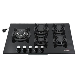 כיריים גז - 5 מבערים Chef 705ci-GB שחור