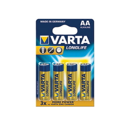 4 סוללות AA לא נטענות דגם VARTA AA Long Life סוללות (...