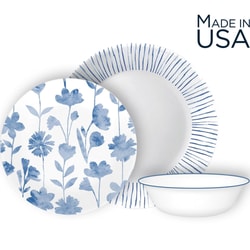 סט צלחות 36 חלקים ל-12 סועדים Corning By Corelle Bota...