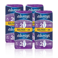 מארז 4 חבילות תחבושות וליו פק (96 יחידות) Always Long...