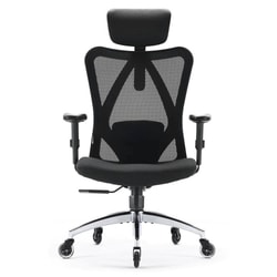 כסא מנהלים ארגונומי משולב משענת ראש SIHOO M18 שחור