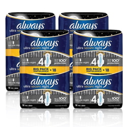מארז 4 חבילות תחבושות וליו פק (72 יחידות) Always Safe...