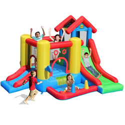 מתקן מתנפח לילדים Happy Hop Seven In One Play House 9019