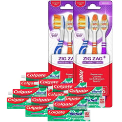 מארז 6 משחות שיניים ו-6 מברשות שיניים Colgate Max Fre...