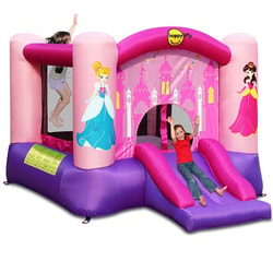 טירה מתנפחת Happy Hop Princess Slide and Hoop Bouncer...