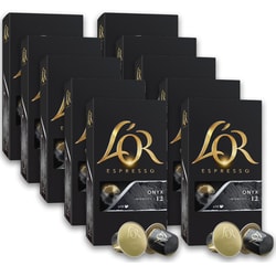מארז 100 קפסולות אספרסו מאלומיניום L'OR Onyx אוניקס