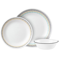 סט צלחות 24 חלקים ל-8 סועדים Corning By Corelle Palom...