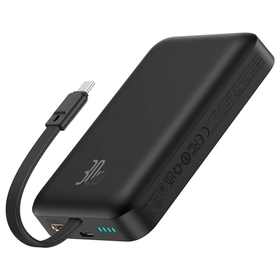 סוללת גיבוי מגנטית Baseus 10000mAh &lrm;Magnetic Mini Wireless Fast Charge Power Bank 10000