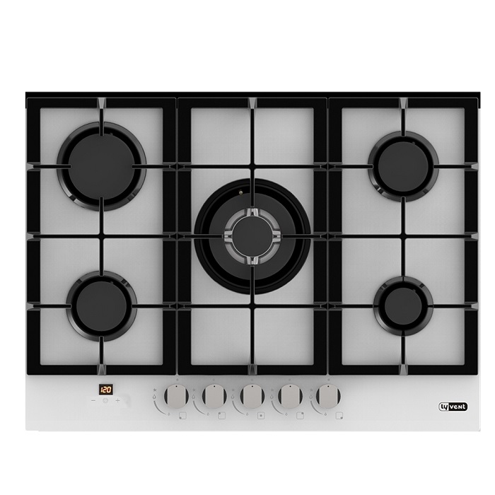 כיריים גז 5 להבות Ly Vent &lrm;HO-T-676 לבן