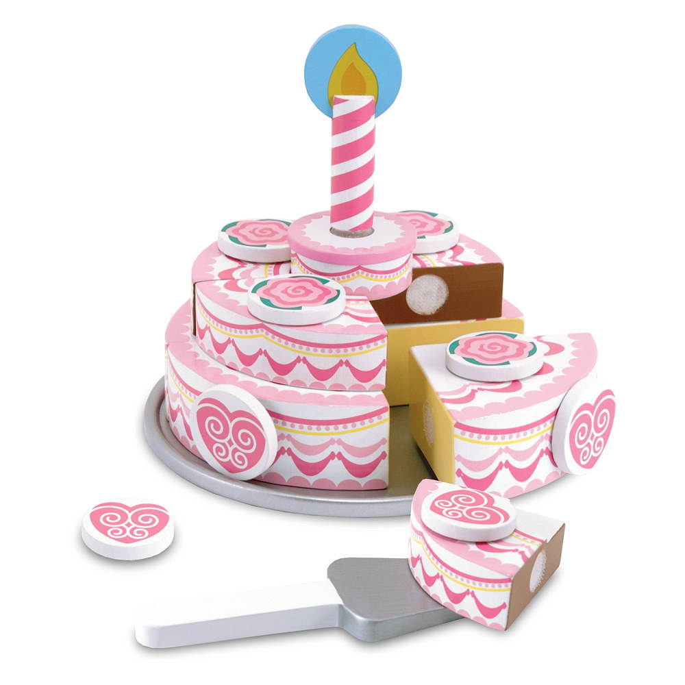 סרטון - ערכת משחק - עוגת שכבות יום הולדת melissa&doug  מליסה ודאג  triple-layer party cake