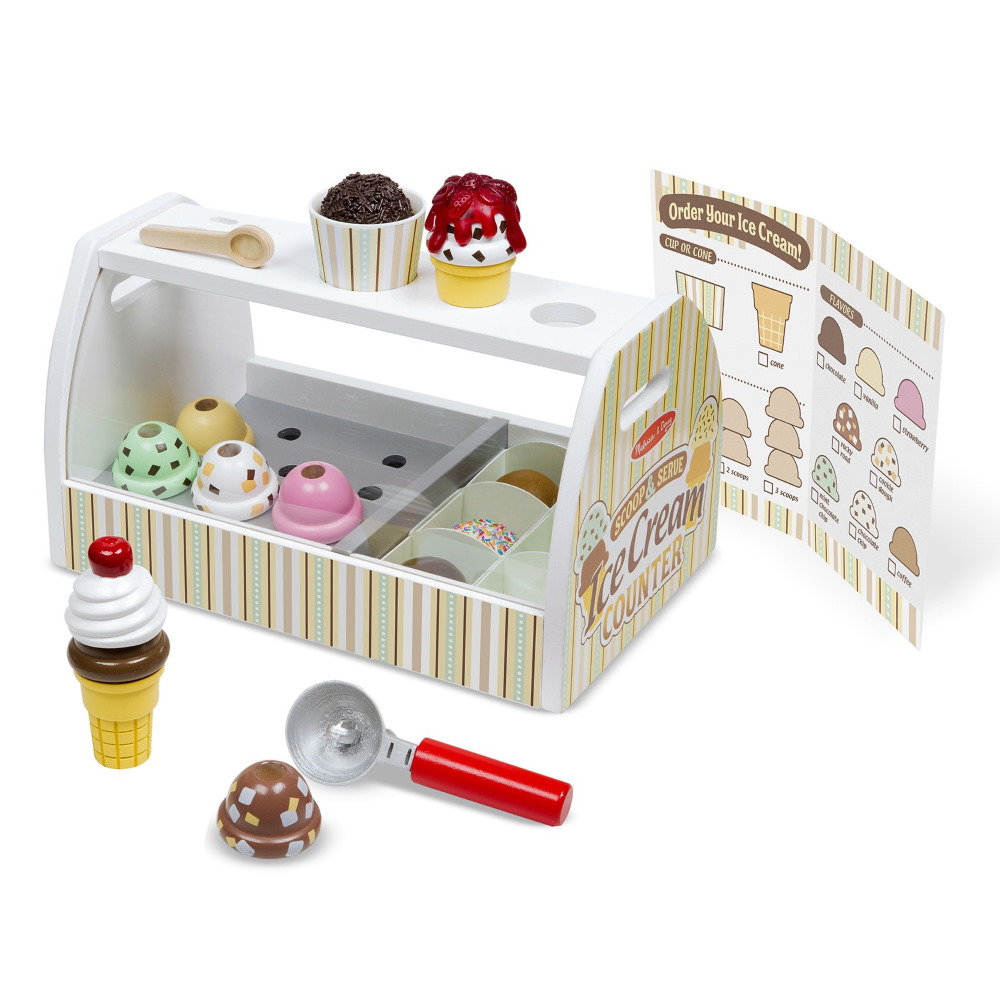 סרטון - משחק דמיון דוכן גלידה melissa&doug  מליסה ודאג  ice cream counter game