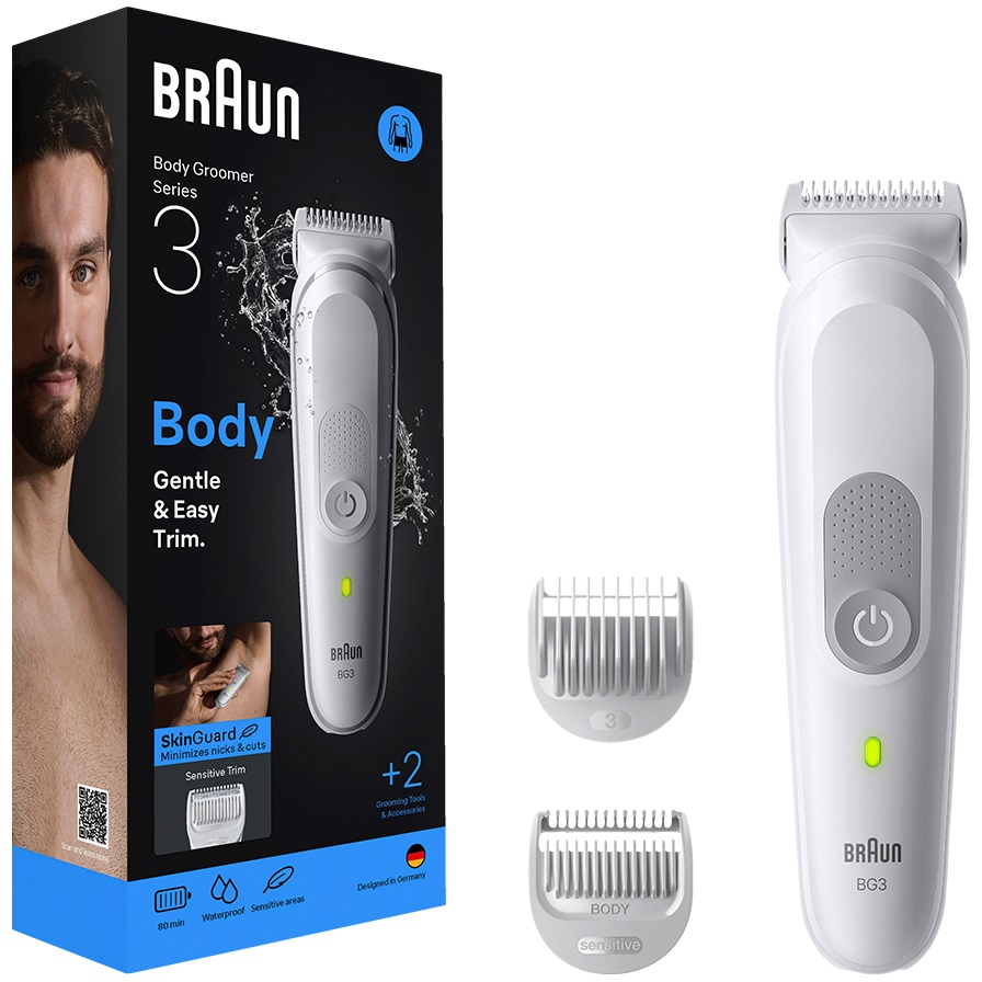 series 3 body groomer bg3530 לבן braun