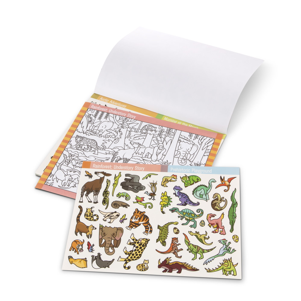 seek & find sticker pad- animal melissa&doug