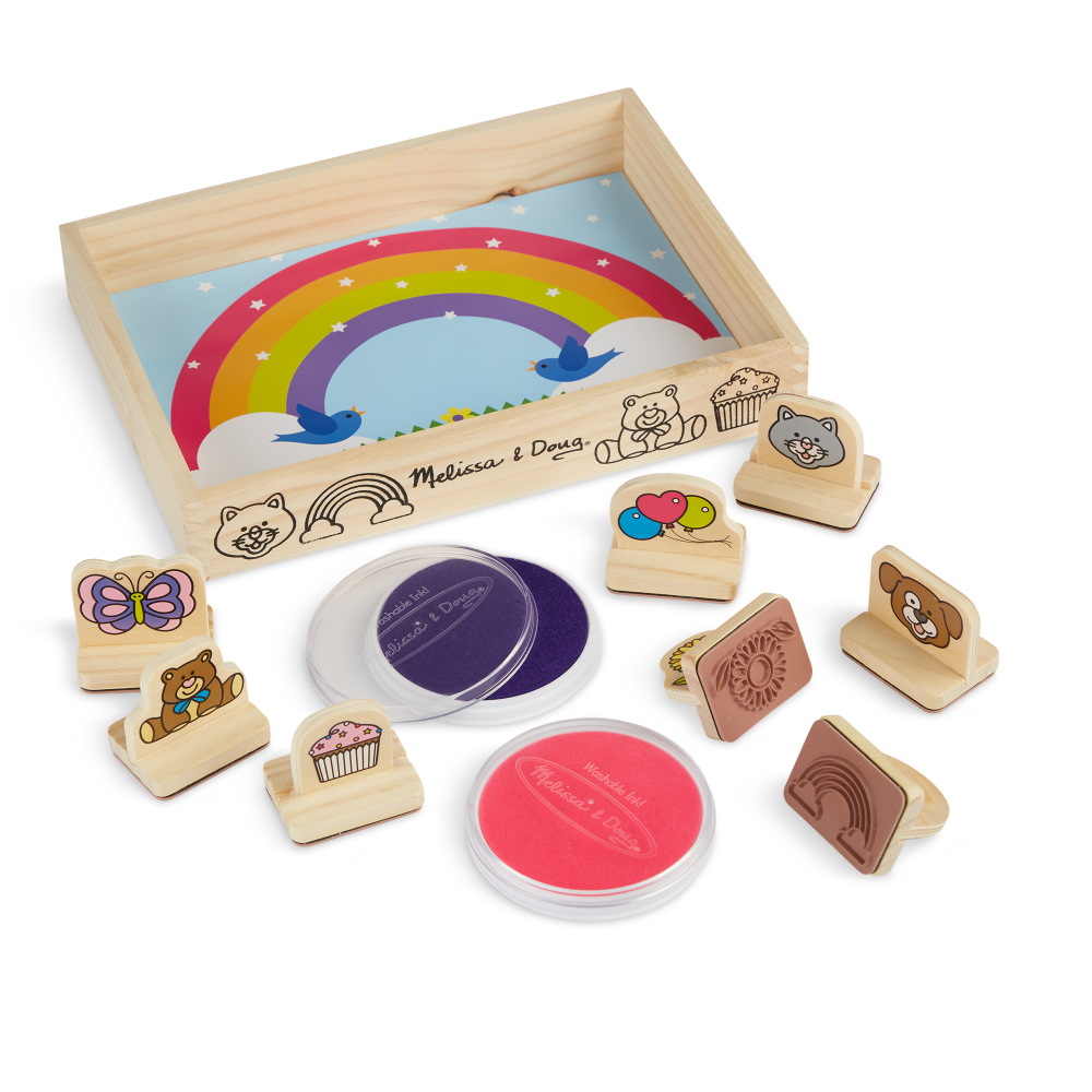 my first wooden stamp set - favorites melissa&doug