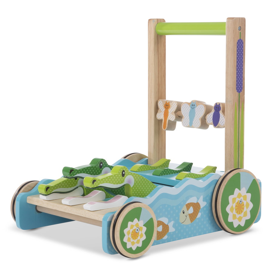 chomp & clack alligator push toy (גילאי 1+) melissa&doug