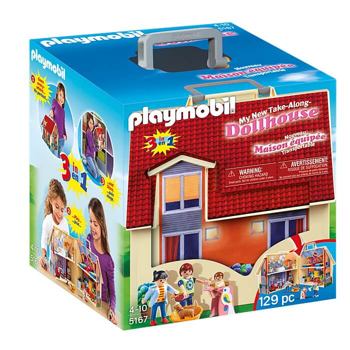 סרטון - בית בובות קומפקטי playmobil  פליימוביל  take along doll house 5167