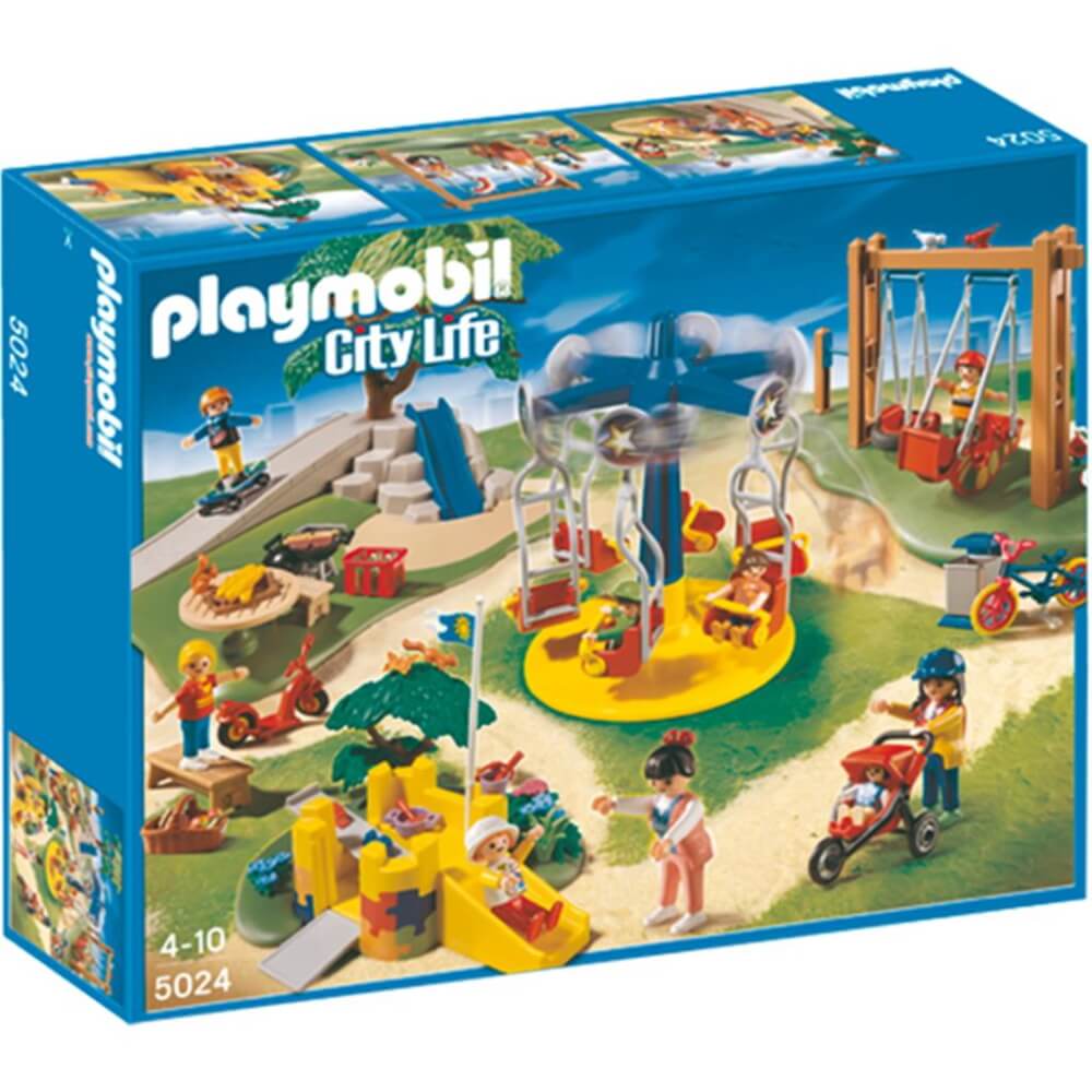 סרטון - משחק פארק השעשועים playmobil  פליימוביל  city life 5024