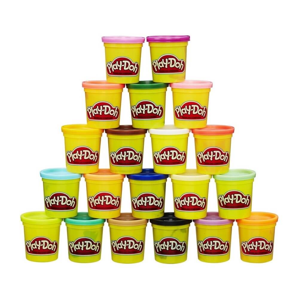מארז 20 דליי בצק צבעוניים play doh