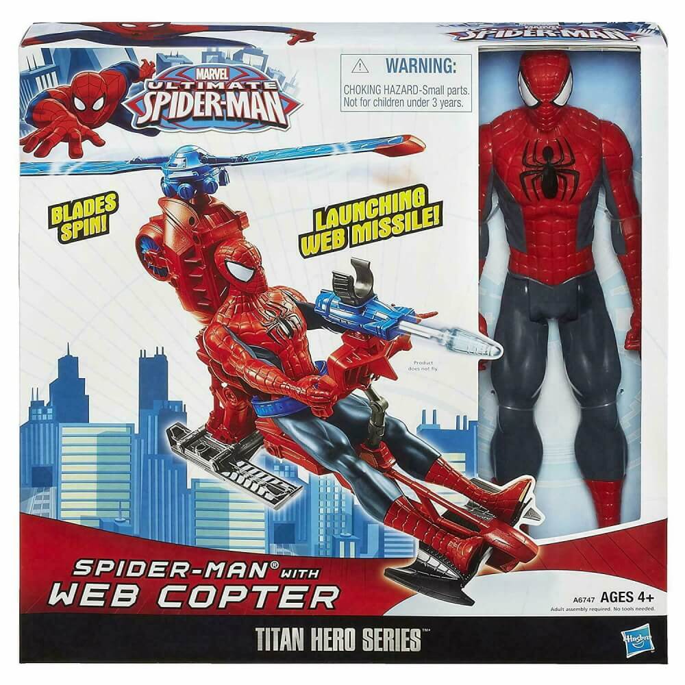 דמות גיבור על - ספיידרמן ומסוק הקורים marvel