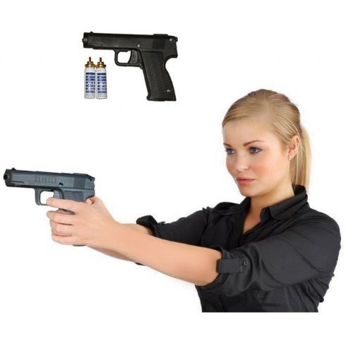 אקדח גז מדמיע 2SurpriseU &lrm;אקדח גז מדמיע הכולל 2 מחסניות