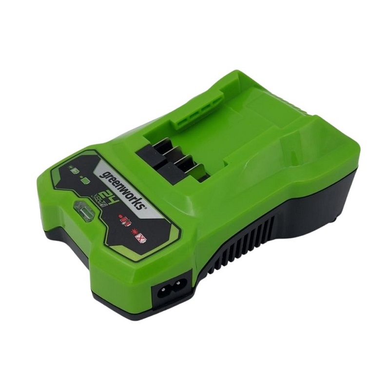 מסור שרשרת חשמלי 10 24v + 2 סוללות 2a + מטען מהיר greenworks