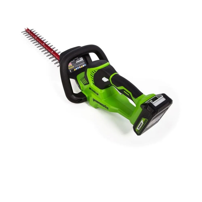 גוזם גדר חיה ראש מתכוונן 24v כולל סוללה 2.0ah ומטען greenworks