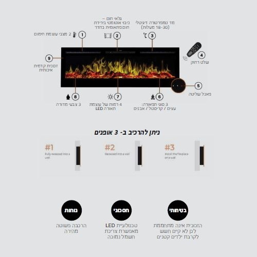 קמין חשמלי aflamo 50
