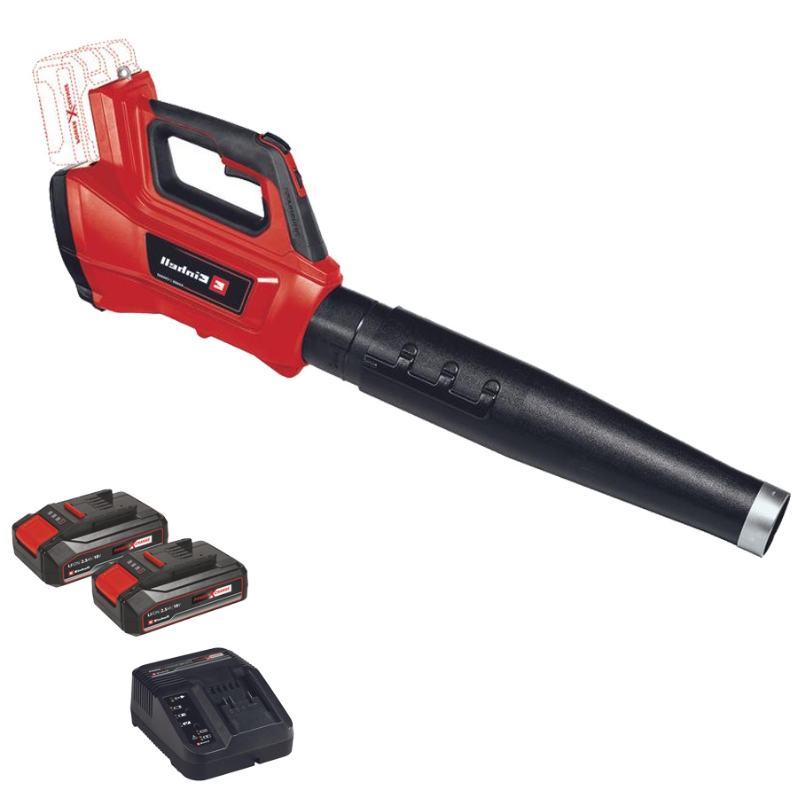 מפוח נושף טורבו 36V כולל 2 סוללות ומטען Einhell &lrm;GE - LB 36/210 LI E KIT 2.5Ahx2