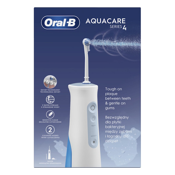 סרטון - סילון מים דנטלי נטען ונייד oral-b  אורל בי  aquacare series 4