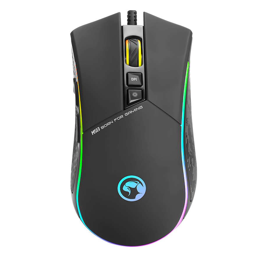 עכבר גיימינג חוטי משולב תאורת Marvo RGB &lrm;M513