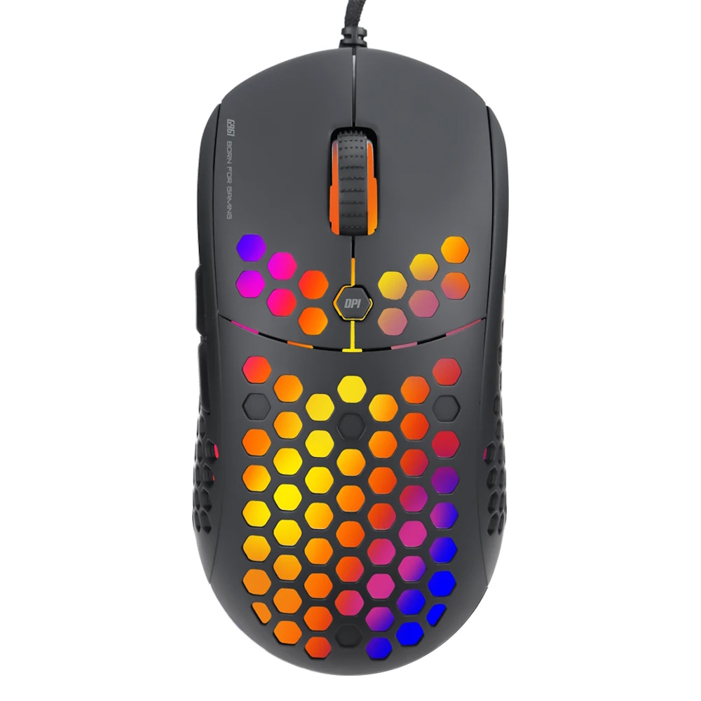 עכבר גיימינג חוטי משולב תאורת Marvo RGB &lrm;PRO-G961