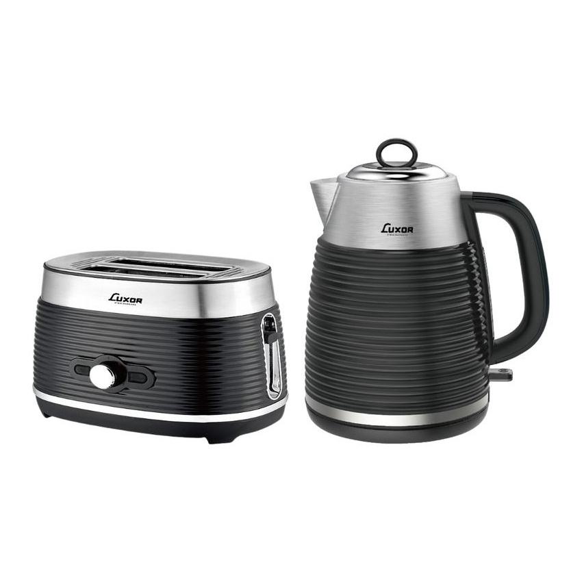 סט קומקום חשמלי 1.7 ליטר ומצנם 2 פרוסות Luxor &lrm;Bundle Kettle + Toaster 1 Style