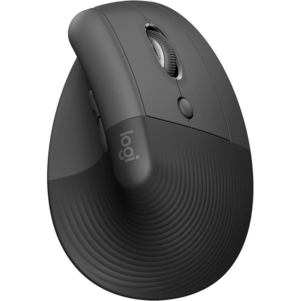 עכבר אלחוטי ארגונומי מתקדם Logitech &lrm;Vertical Lift - Graphite
