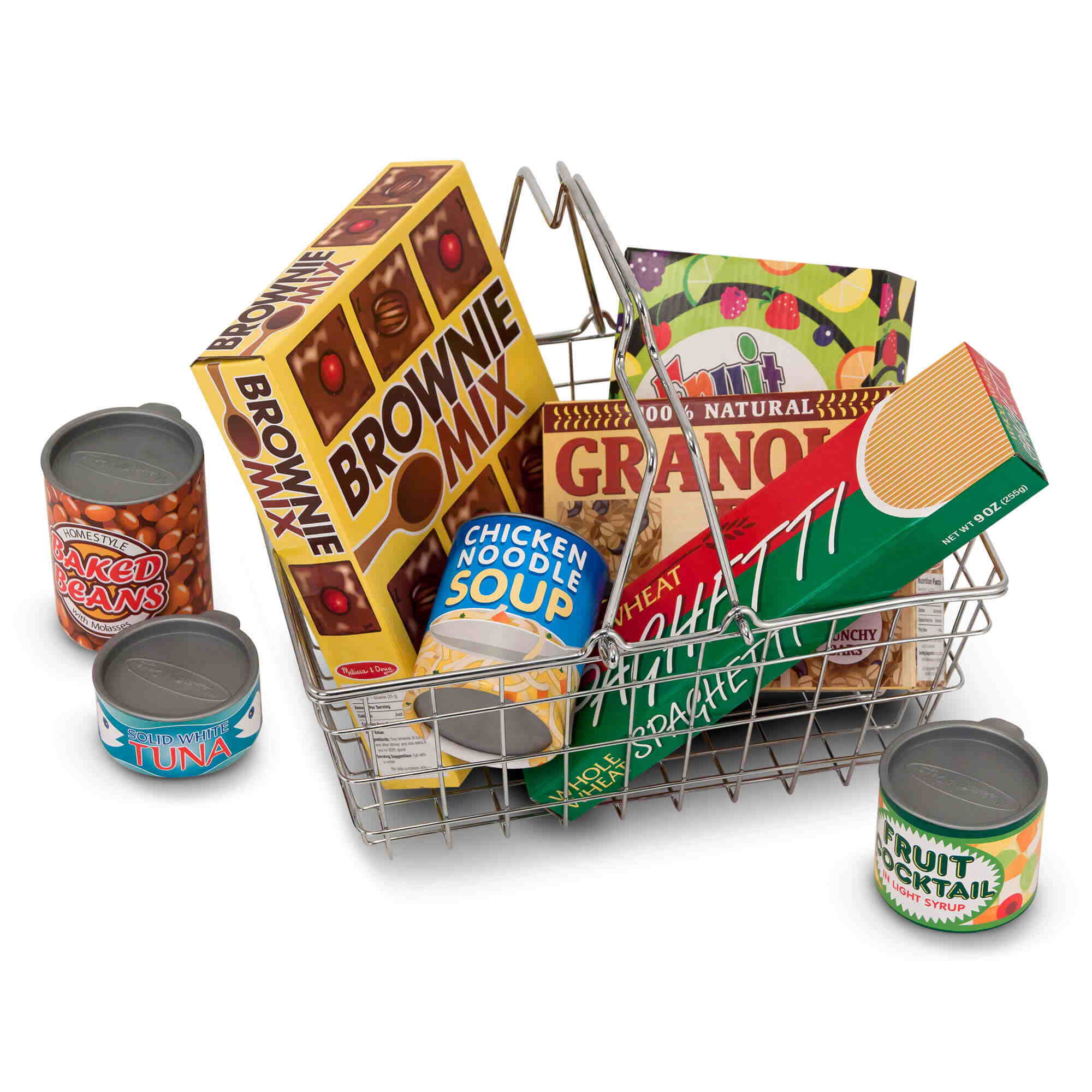 grocery basket with play food melissa&doug