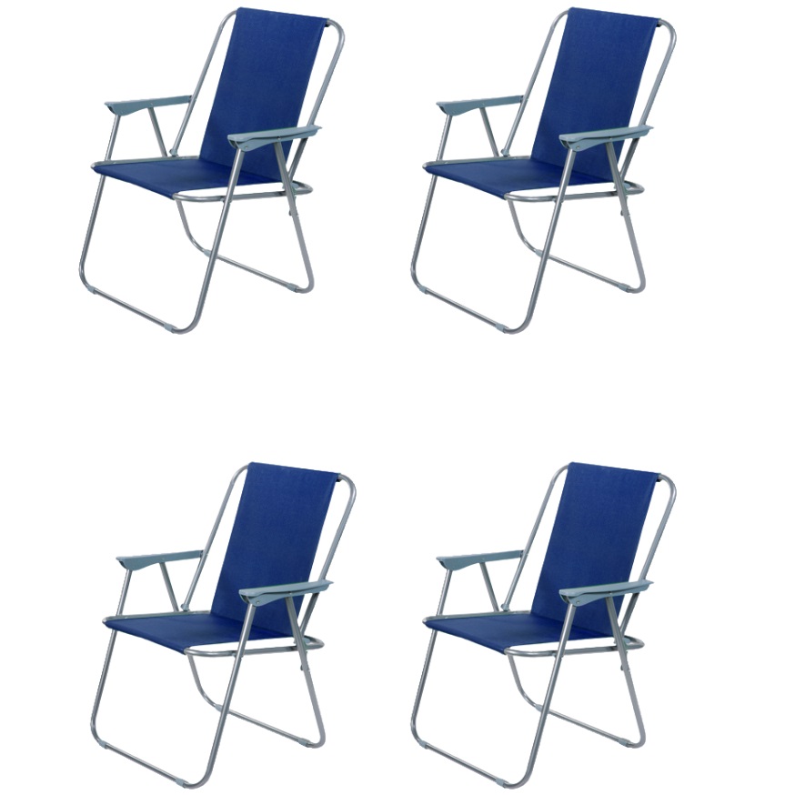 רביעיית כיסאות קמפינג מתקפלים Australia Camp &lrm;Milano - כחול 4