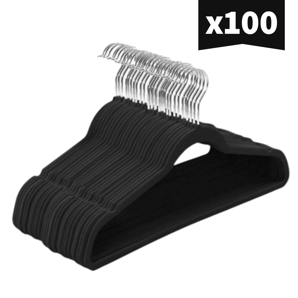 סט 100 קולבי קטיפה SAJ &lrm;ktifa100B