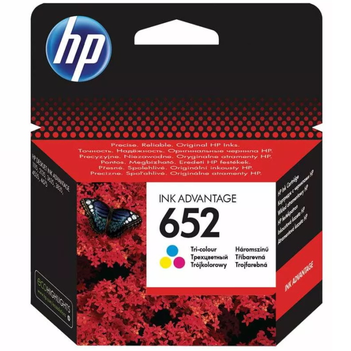 ראש דיו צבעוני מקורי HP &lrm;F6V24AE 652