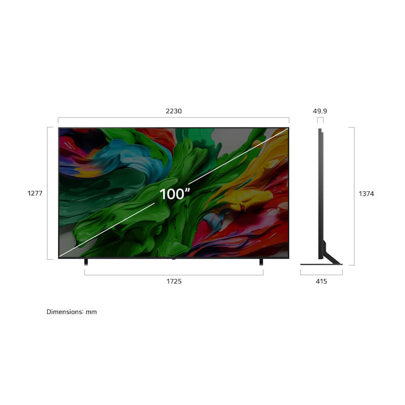 טלוויזיה חכמה 100 qned 4k uhd ai ‏lg