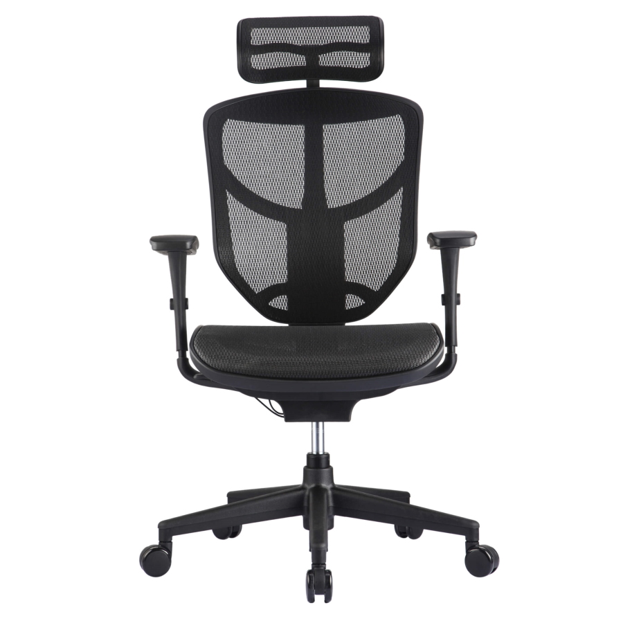 סרטון - כסא ארגונומי מעוצב לישיבה ממושכת comfort  קומפורט  enjoy - שחור