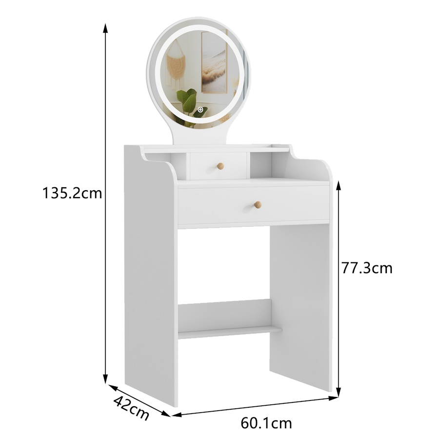 תמונה של שידת איפור כולל תאורת led ‏star shop