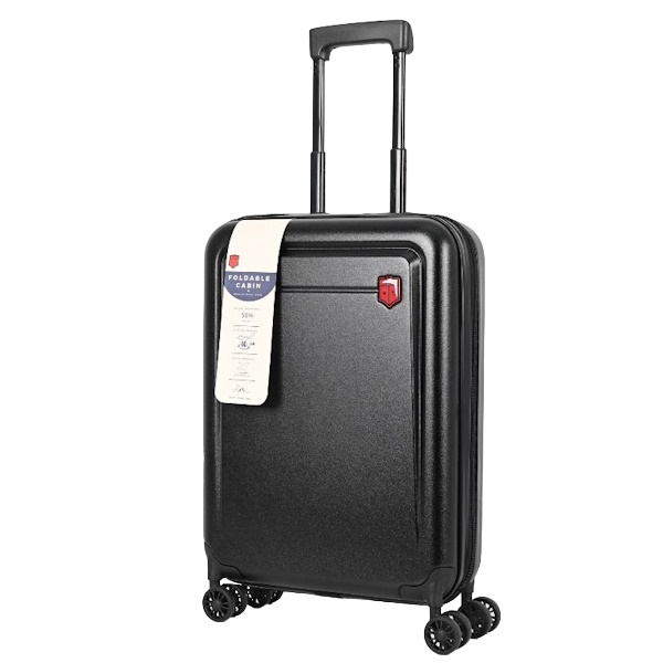 מזוודת טרולי קשיחה מתקפלת Swiss Bag &lrm;A שחור