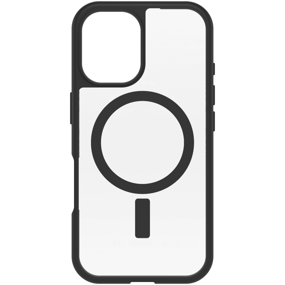 כיסוי לOtterBox iPhone 16 &lrm;React MagSafe-iPhone 16 שקוף שחור