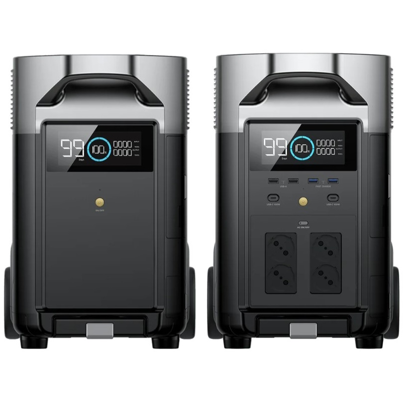 קיט תחנת כוח ניידת 3600W + תא הרחבה EcoFlow &lrm;DELTA3600PRO1EB