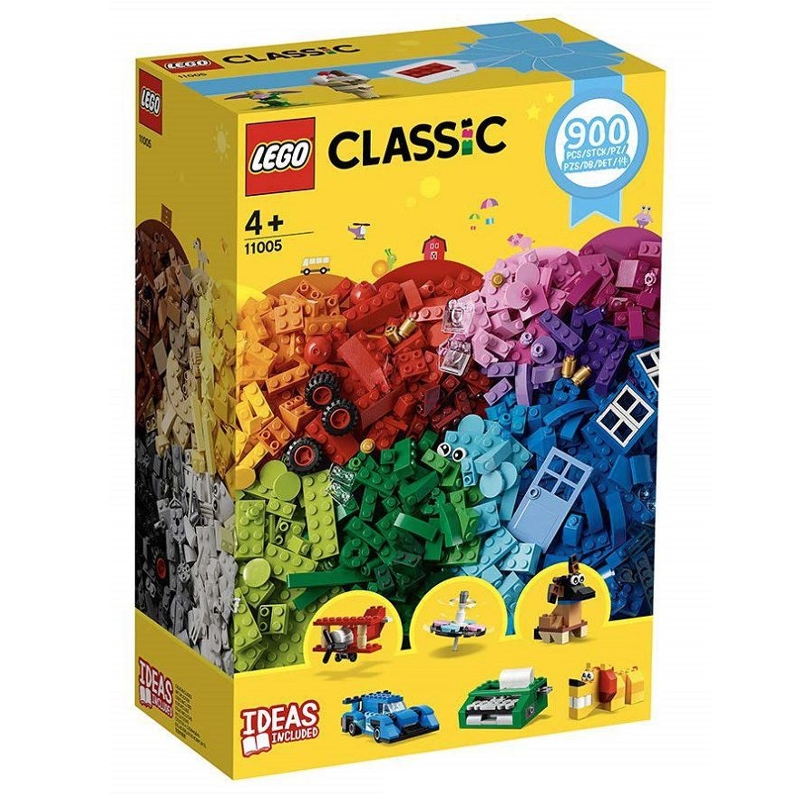 סרטון - לגו קלאסיק 900 חלקים lego  לגו  11005 classic (גילאי 4+)
