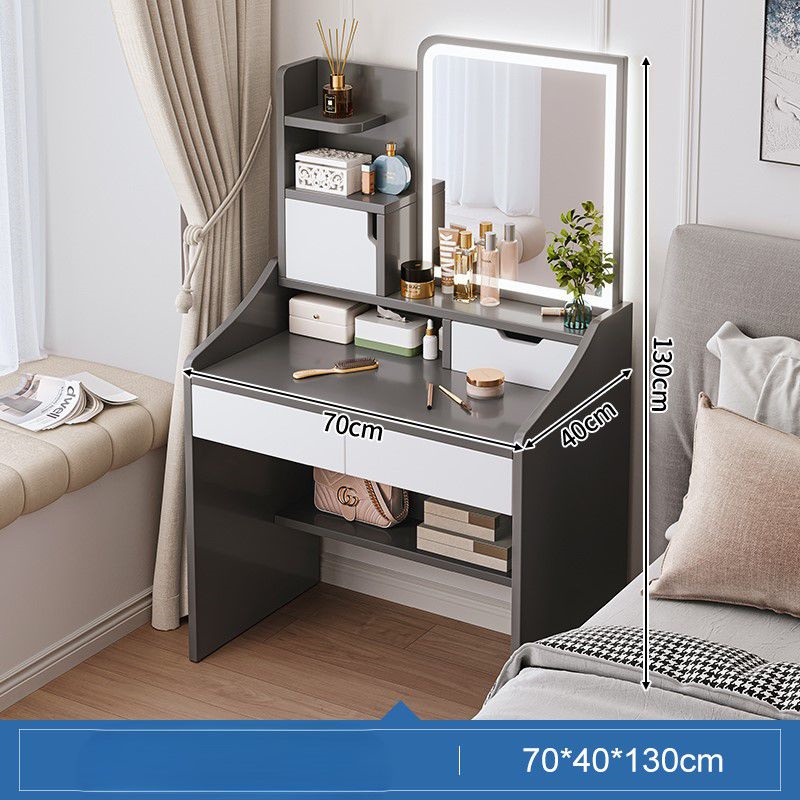 שידת איפור מעוצבת כולל תאורת Rosso Italy Led &lrm;RSM-3007