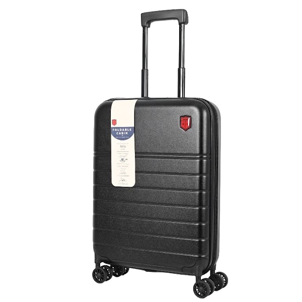 מזוודת טרולי קשיחה מתקפלת Swiss Bag &lrm;B שחור